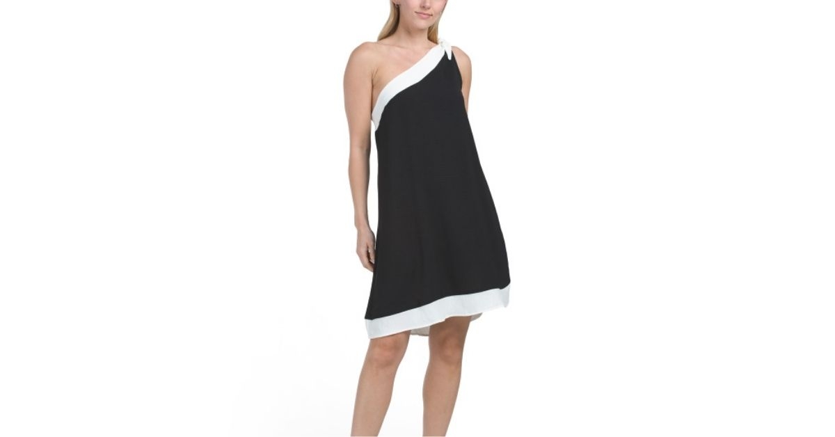 one shoulder mini dress