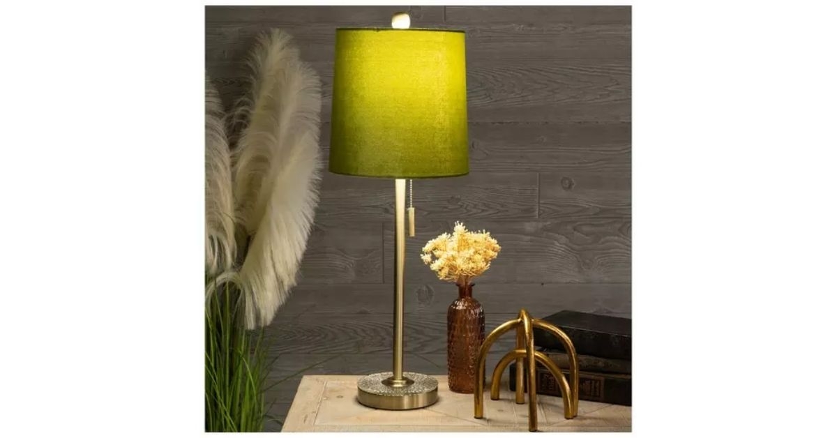 gold art deco buffet table lamp