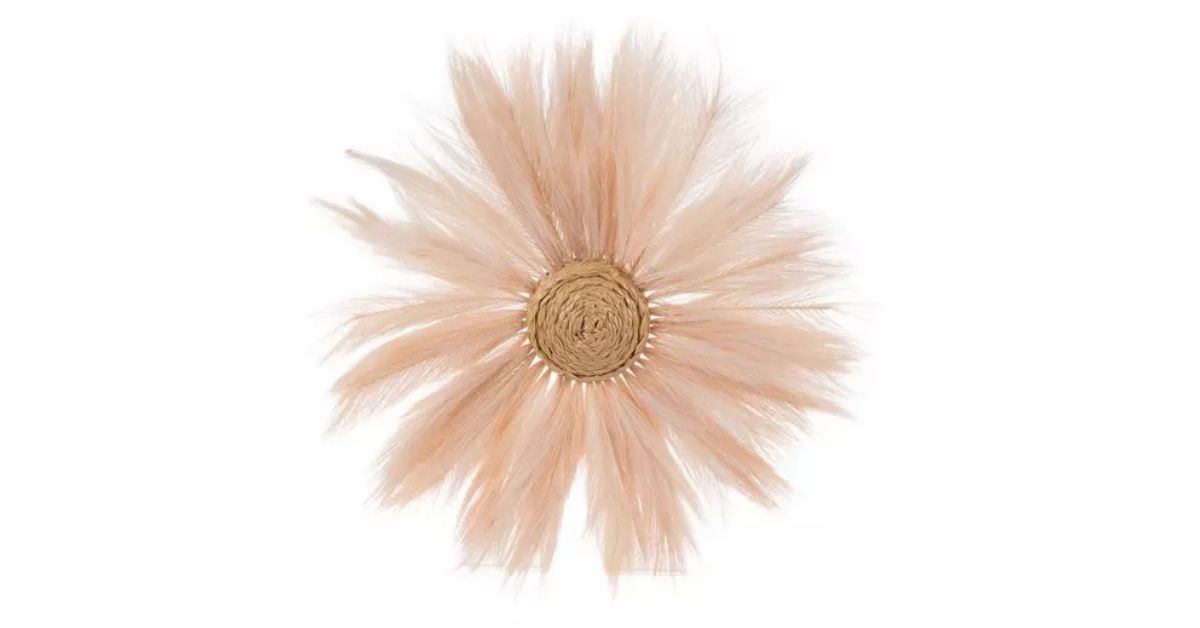 grass flower wall decor