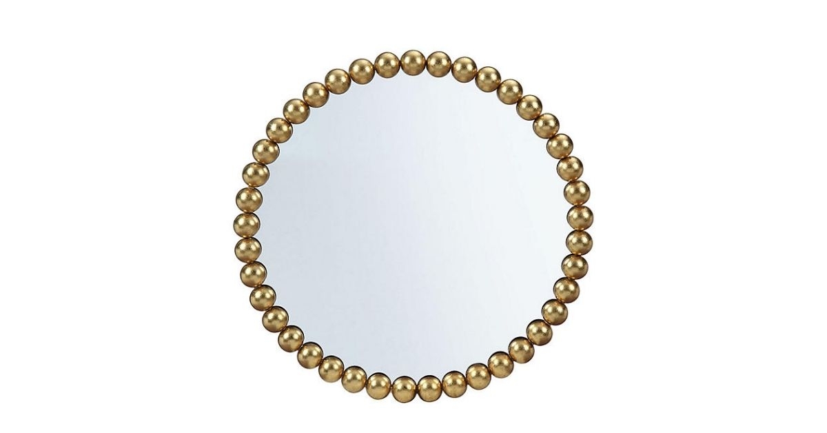 metal beaded wall mirror