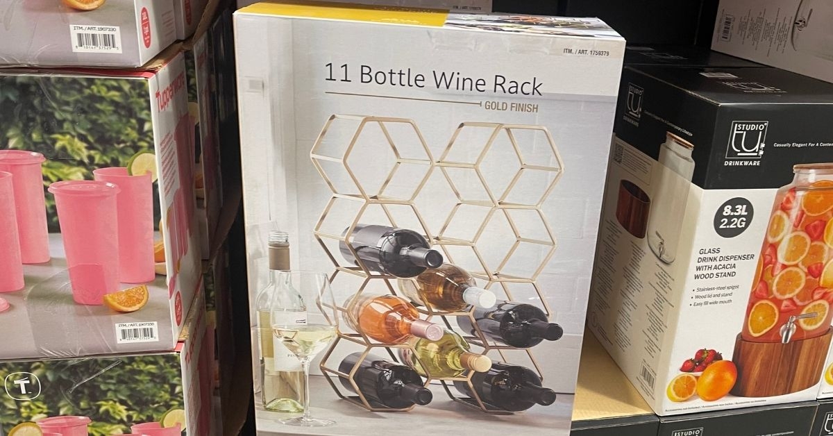 eleven bottle wine rack