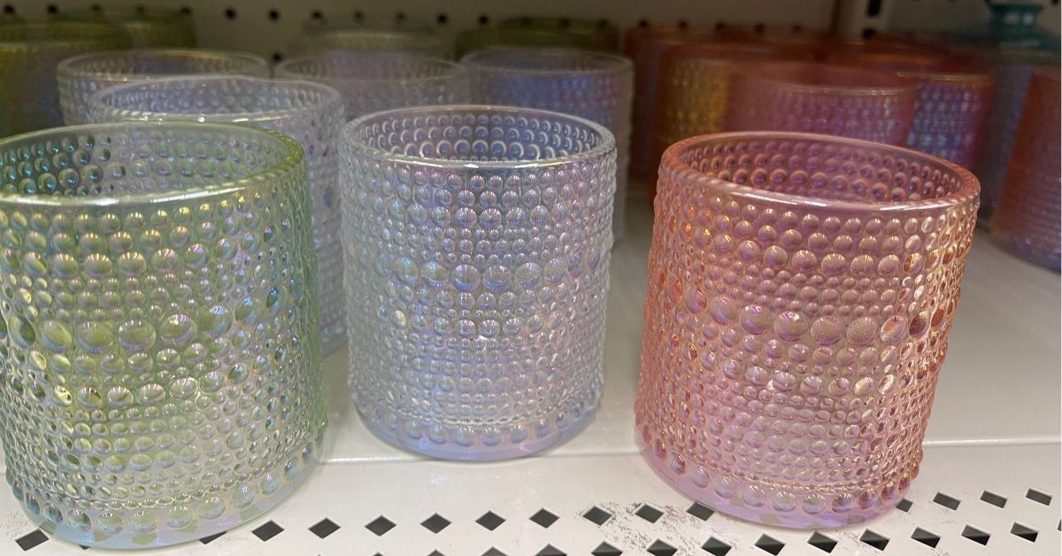 beaded glass candle holders