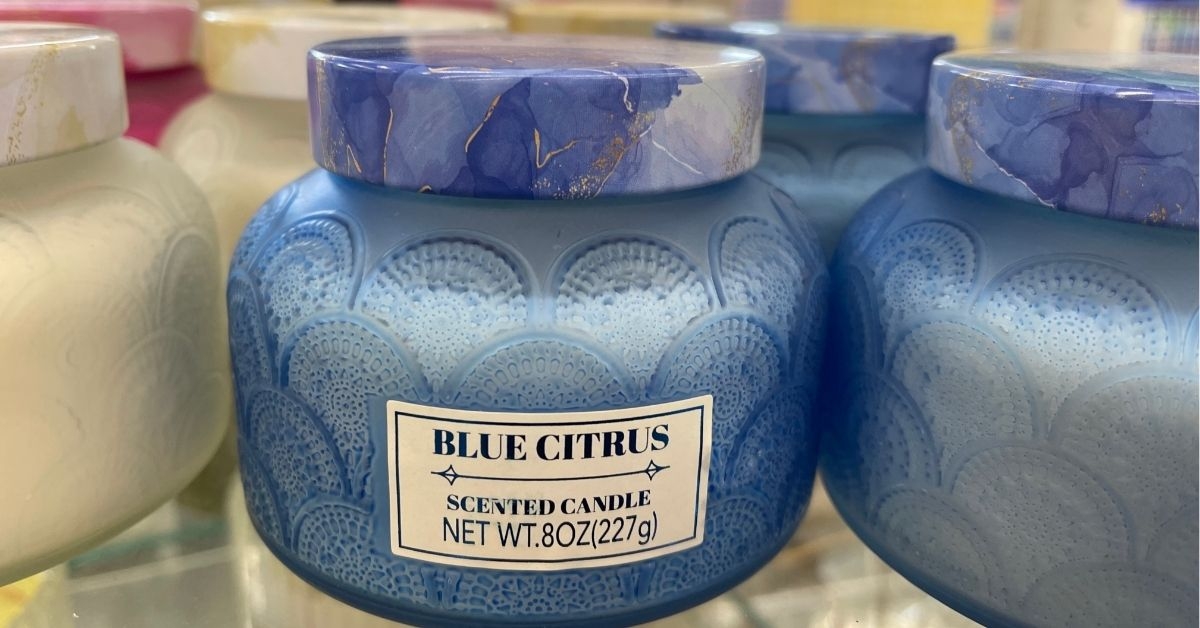 blue citrus candle