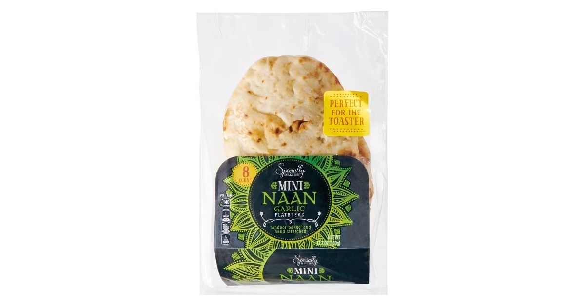 specially selected garlic mini naan bread