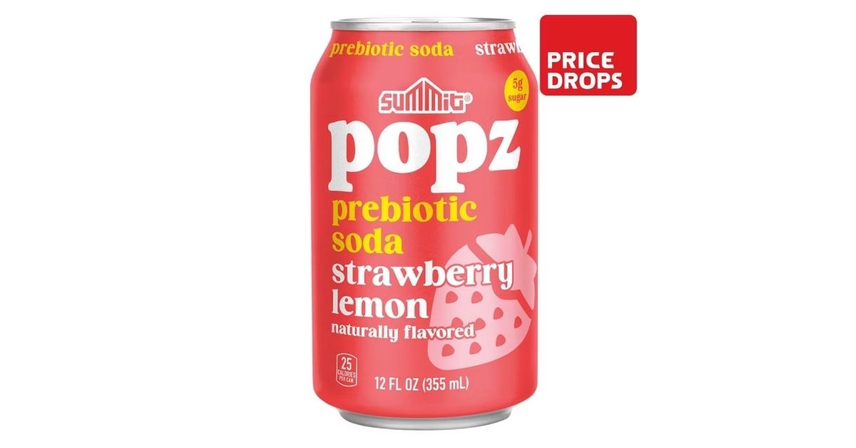 strawberry lemon flavored prebiotic soda