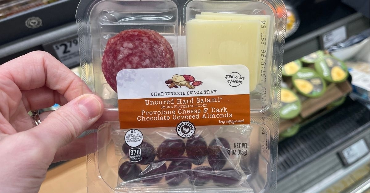 salami charcuterie snack tray