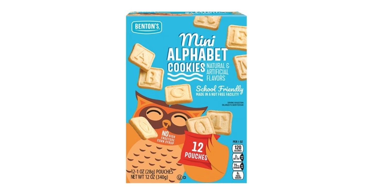 bentons mini alphabet cookies snack packs