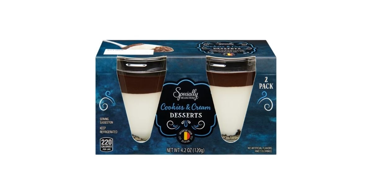 specially selected cookies cream mousse dessert cups