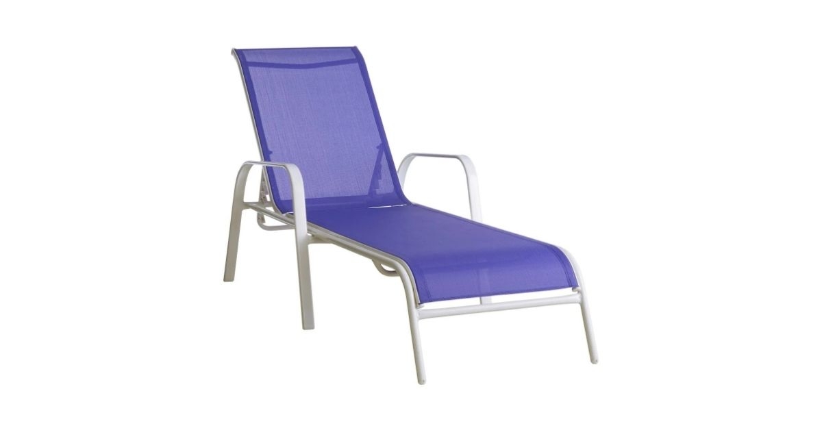 stackable sling patio chaise lounge chair