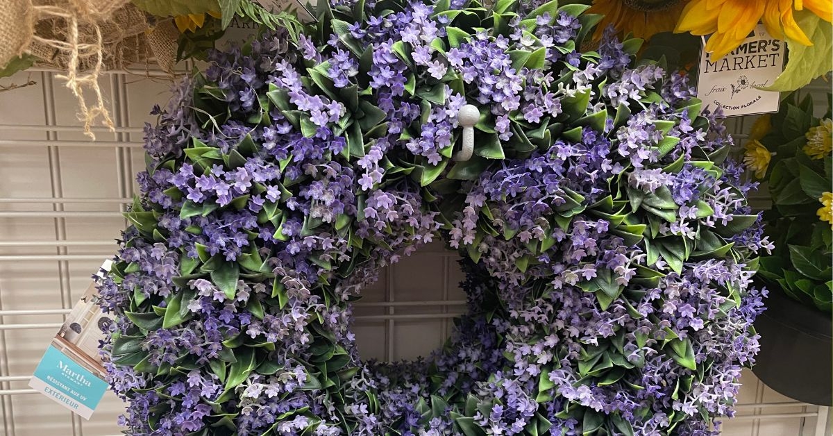 martha stewart faux floral wreath