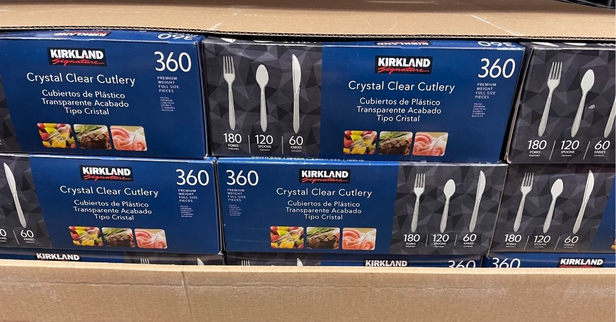pile of crystal clear cutlery
