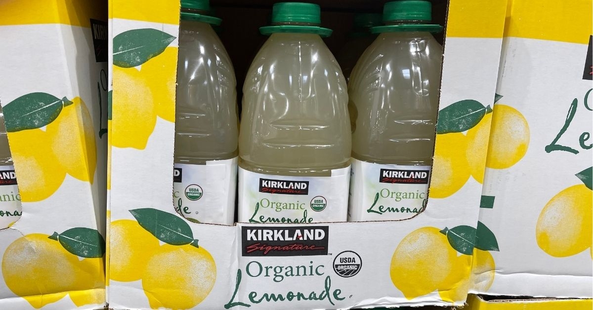 bottles of organic lemonade