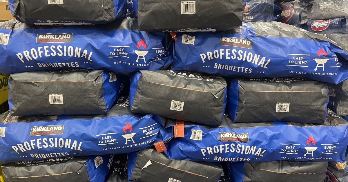a stack of professional briquettes