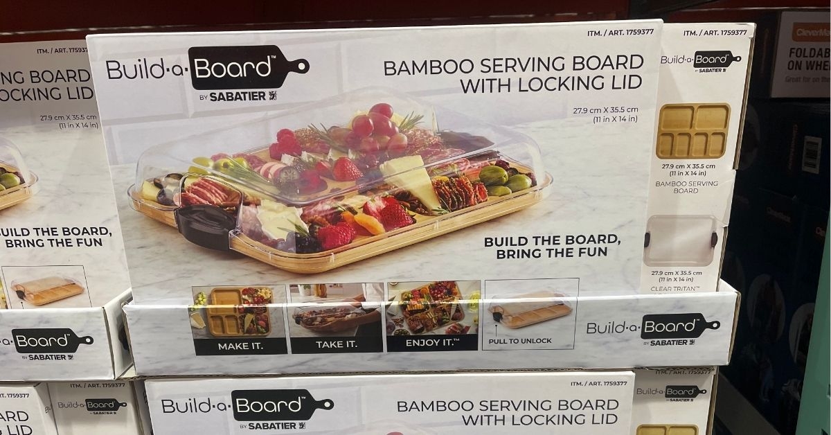 serving board with locking lid