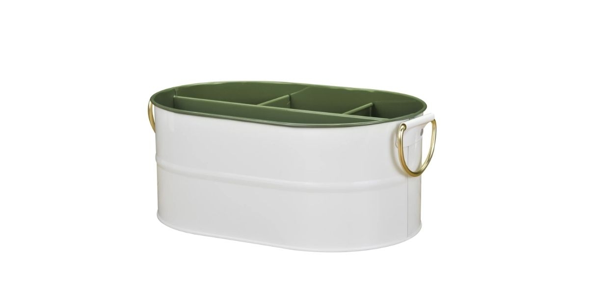 better homes gardens 2 tone color galvanized utensil holder