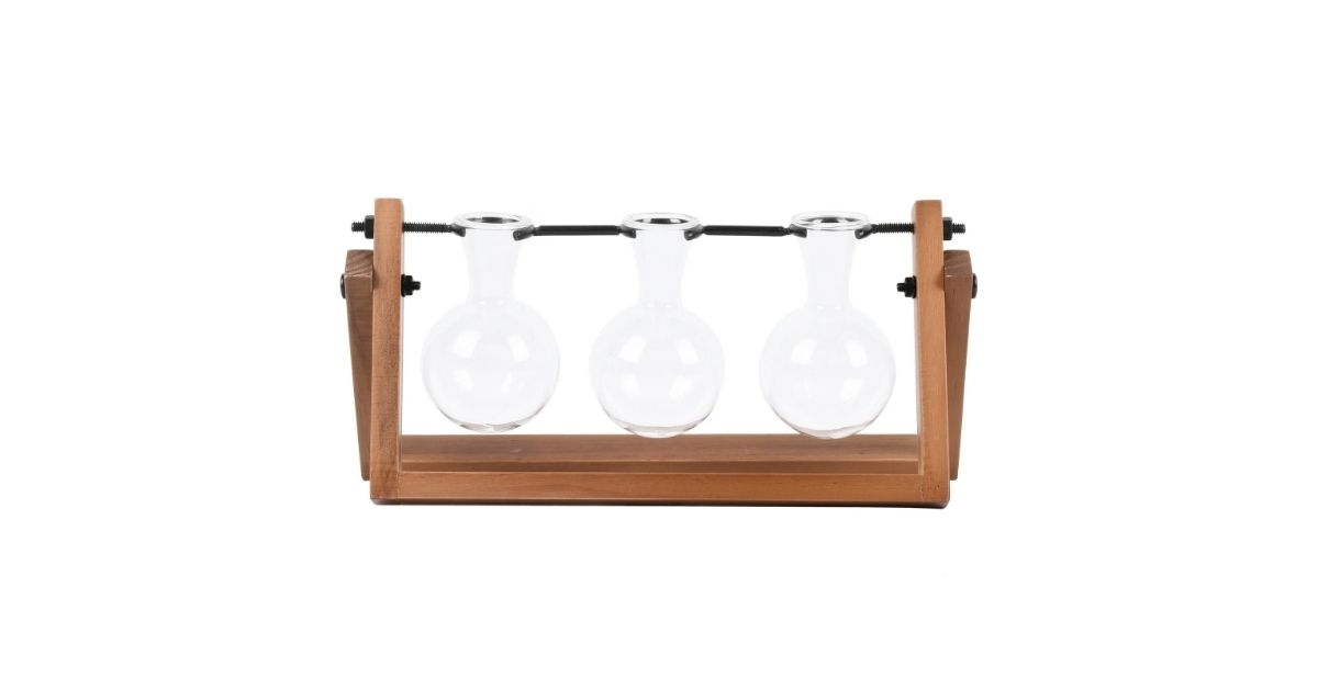 better homes gardens glass and wood propagation station set