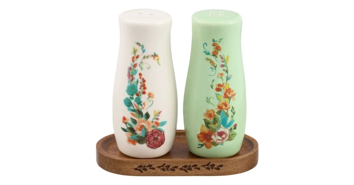 the pioneer woman painted meadow salt pepper shakers