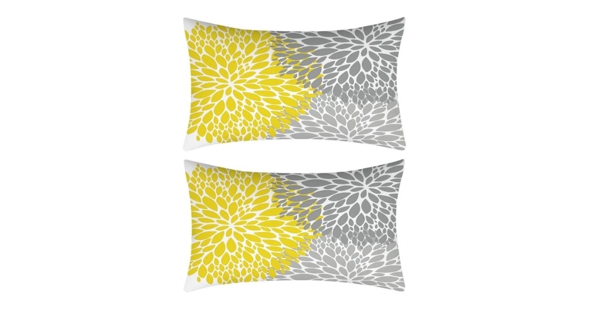 yellow flower pillow