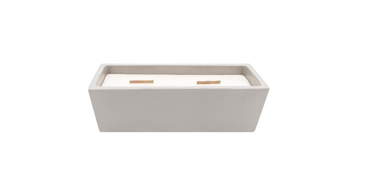 outdoor concrete candle