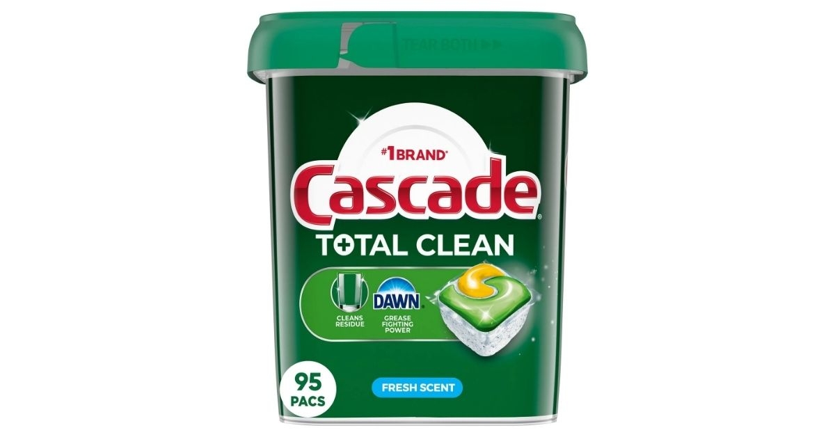 cascade total clean actionpacs dishwasher detergent