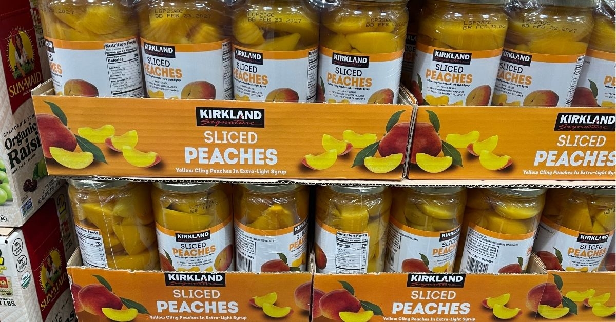 kirkland signature sliced jarred peaches