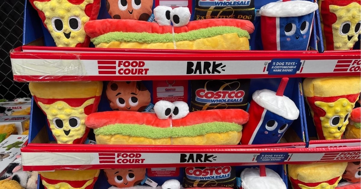 costco dog toys on display