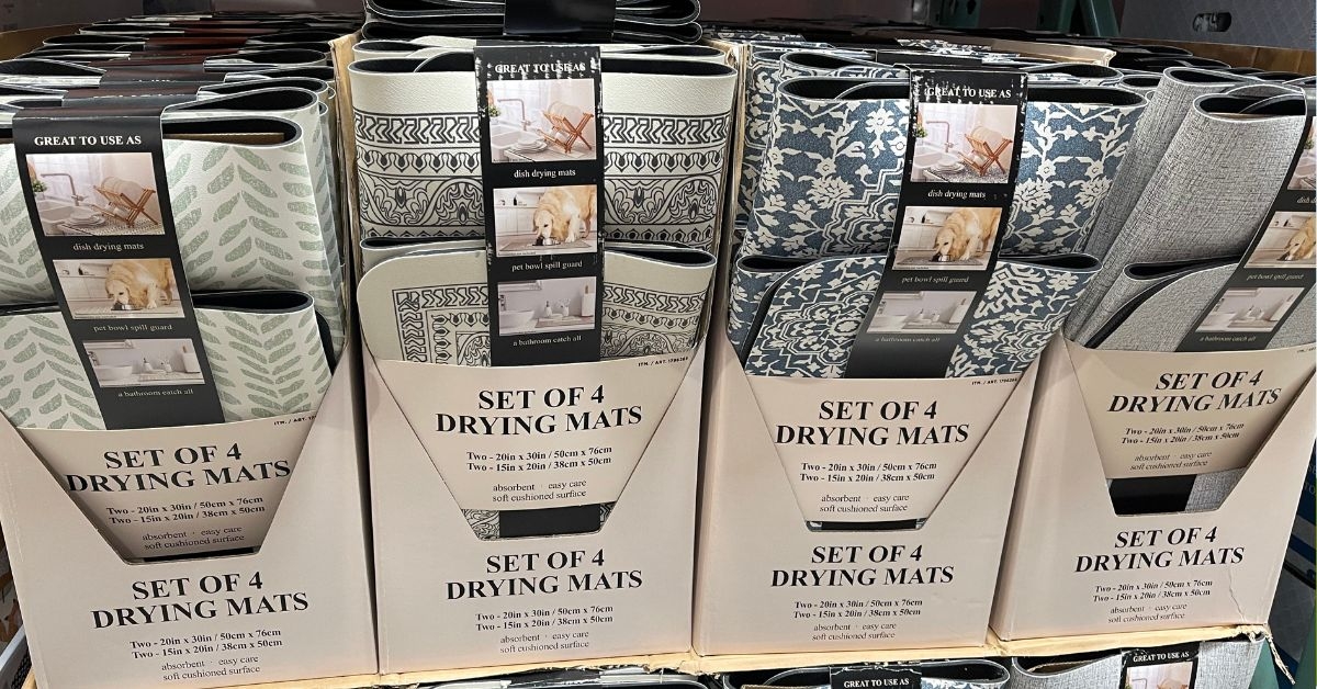 4 piece drying mat set