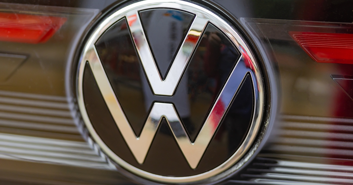 a volkswagen logo on the car