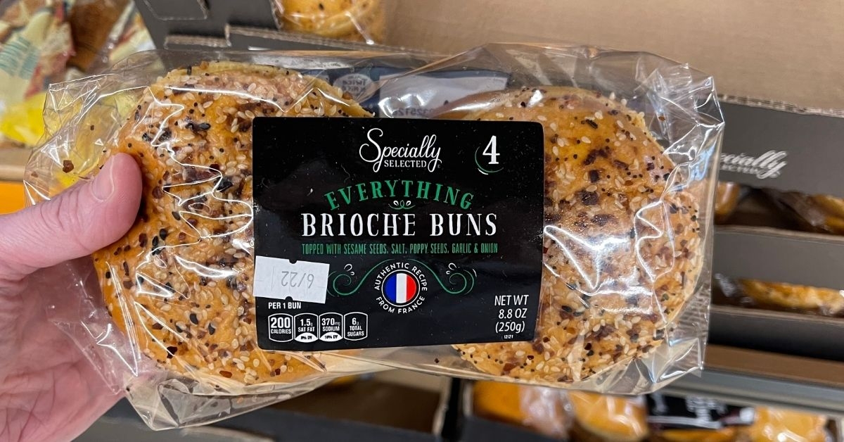 specially selected everything brioche buns