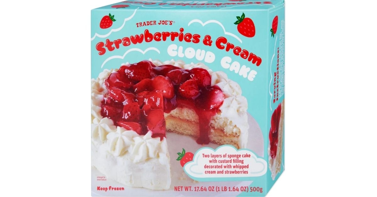 strawberries and cream cloud cake