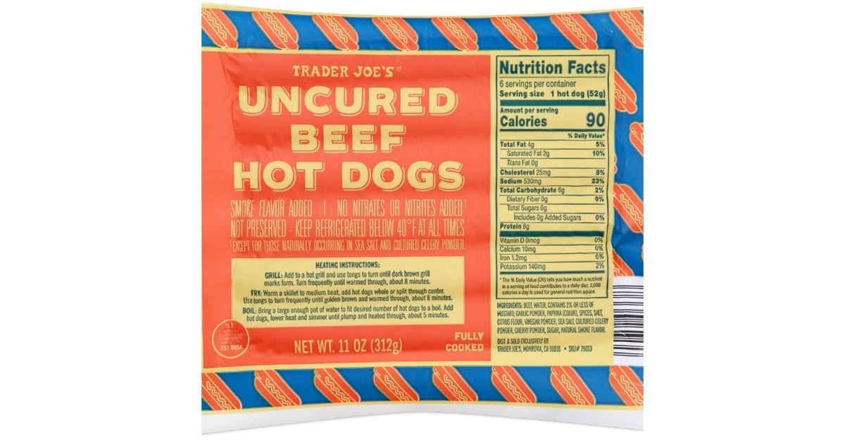 uncured beef hot dogs
