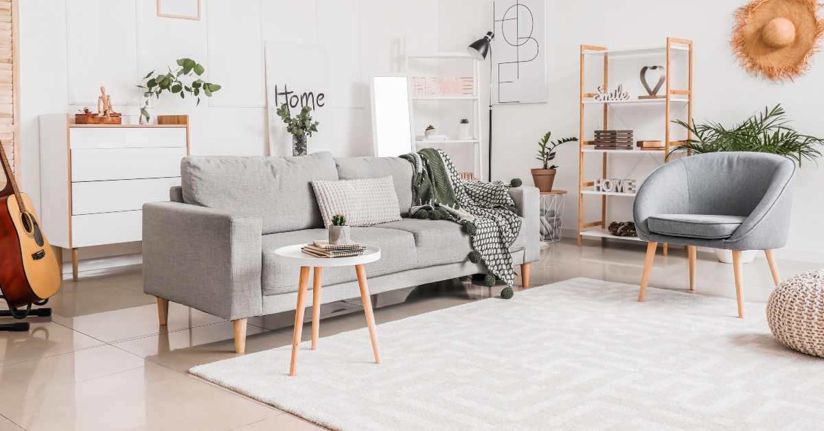 stylish interior of living room