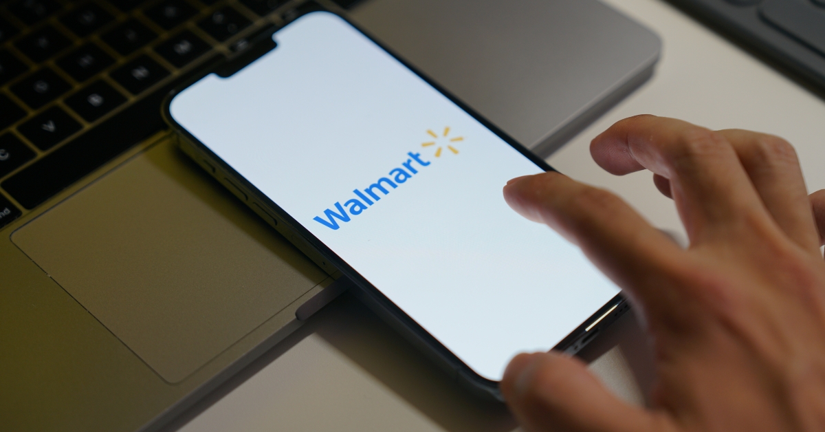 walmart logo displayed on smartphone