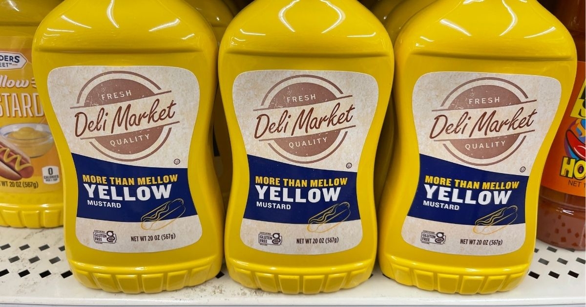 yellow mustard on display