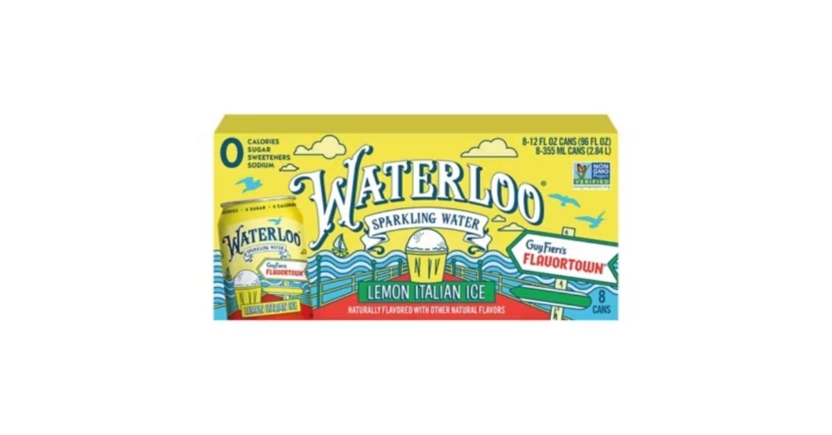 sparkling water in can