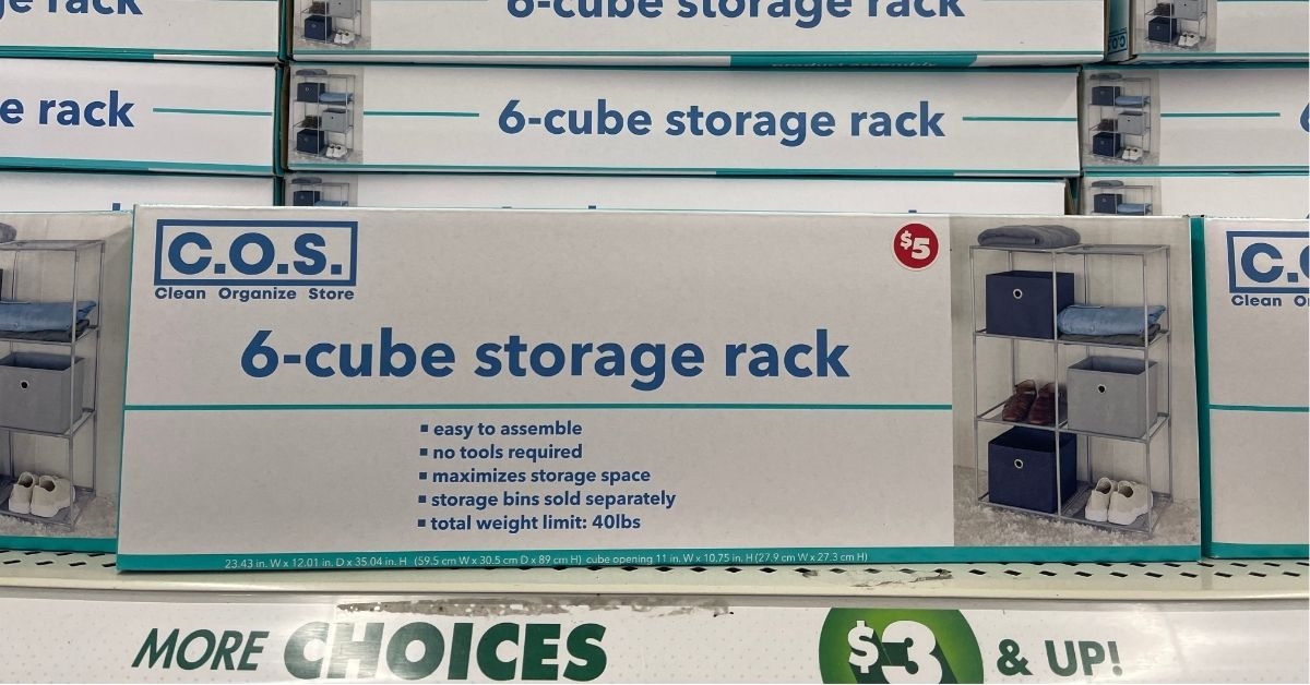 six cube storage rack