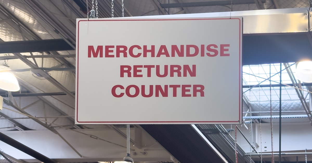 merchandise return counter