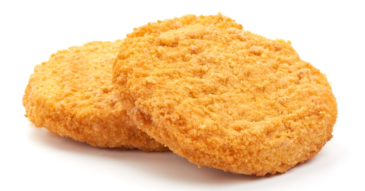 raw breaded burger meat