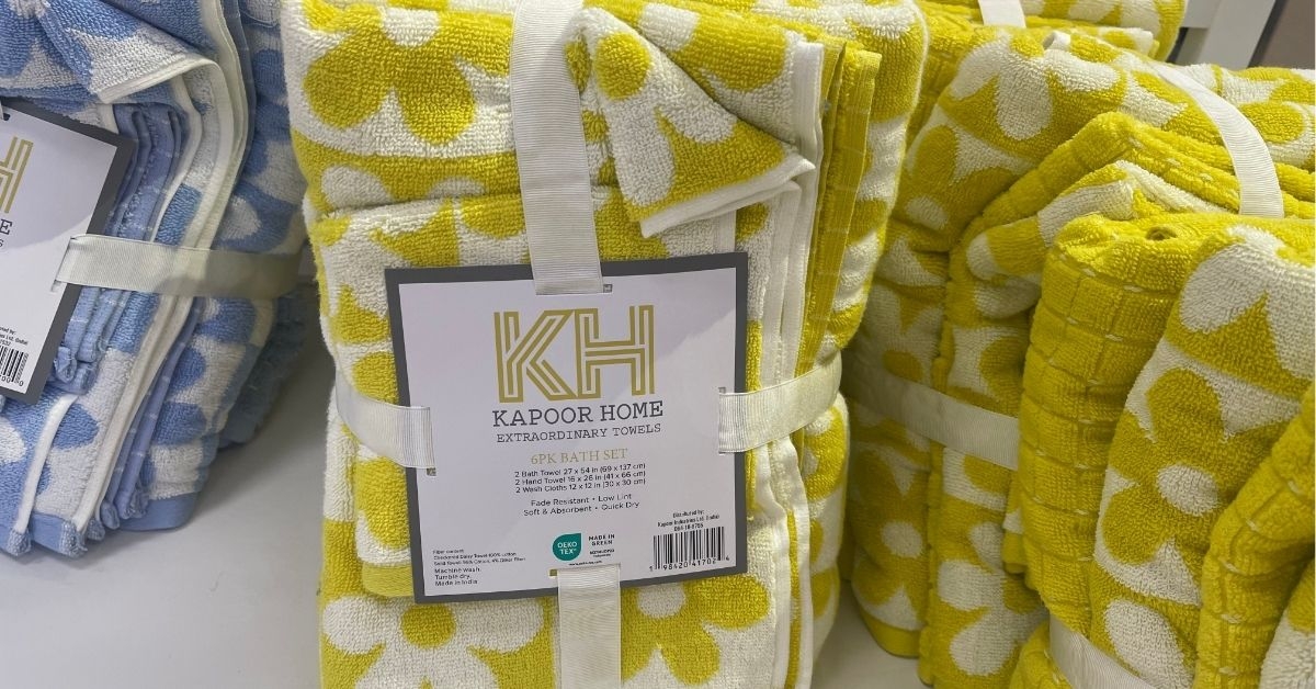 6 pack bath towel set
