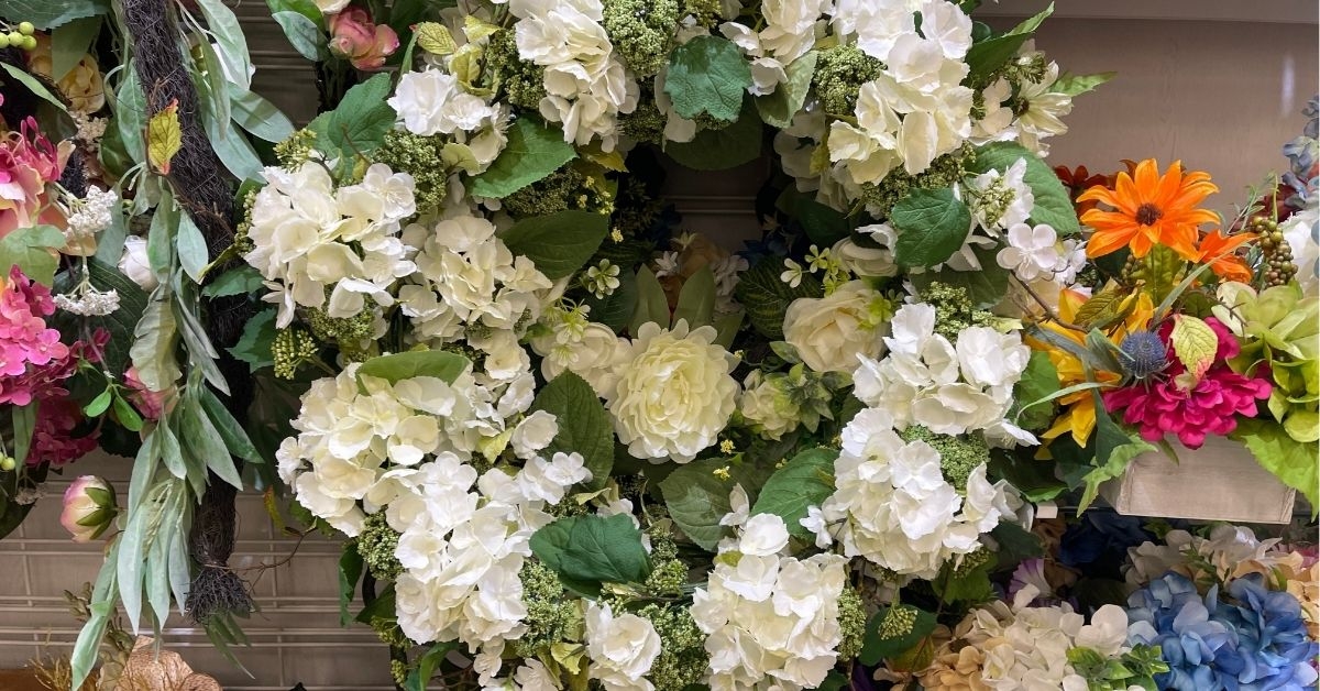 faux floral wreath