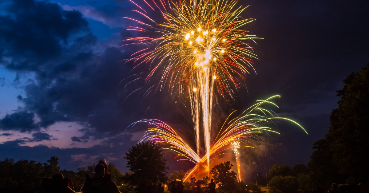 people watching fireworks