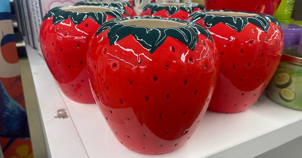 ceramic strawberry planter