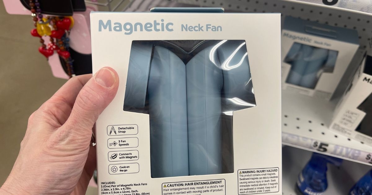 dual magnetic neck fan