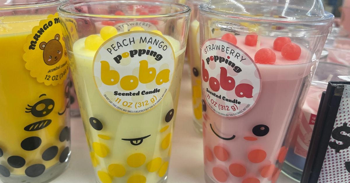 popping boba scented candles