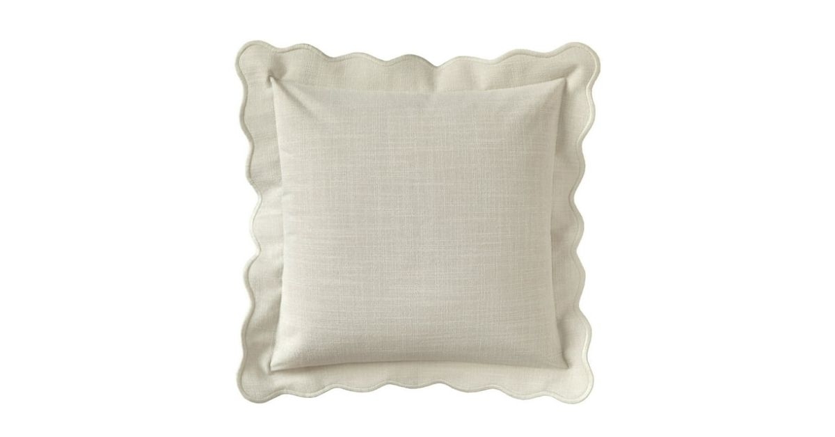 scallop decorative pillow
