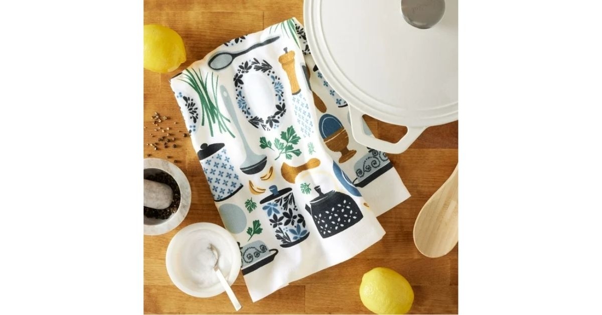 printed cotton kitchen towel