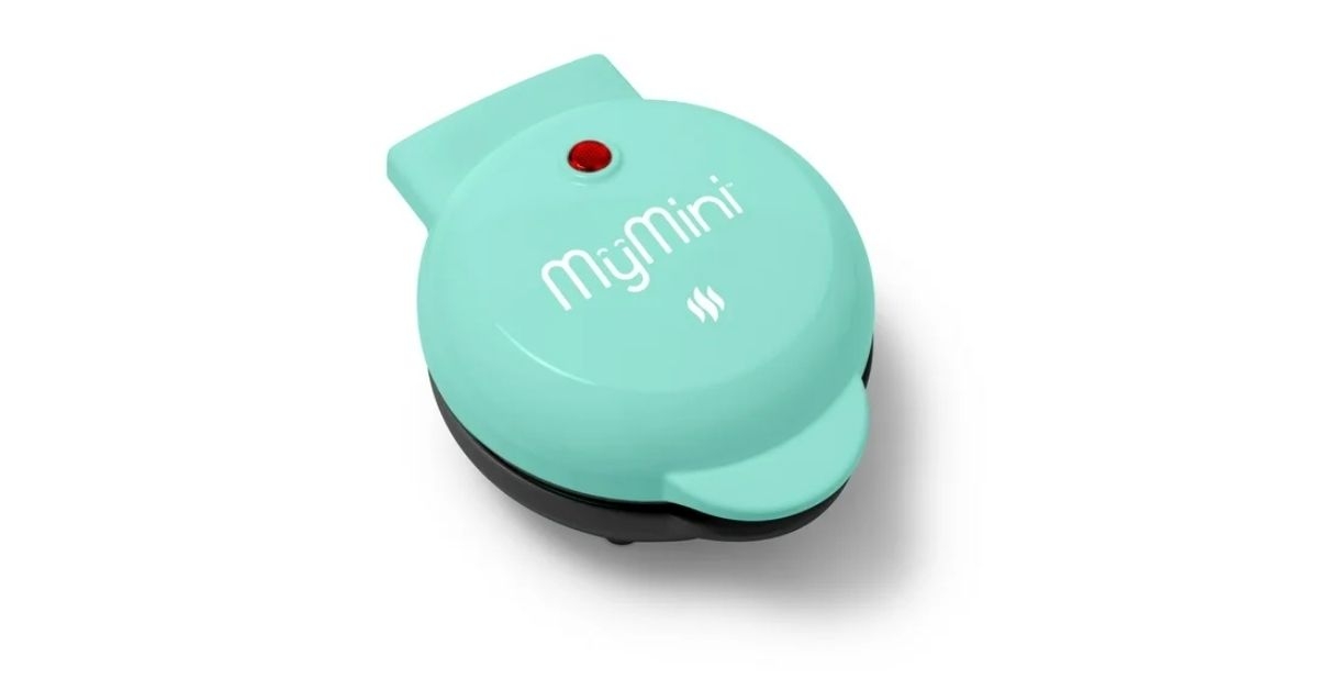 mymini waffle maker teal
