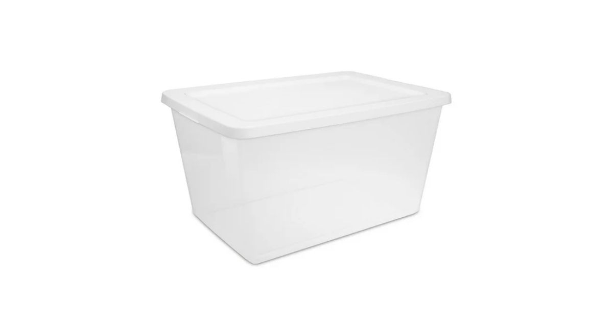 sterilite clear plastic storage container