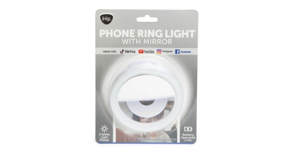 clip on led ring light with mirror