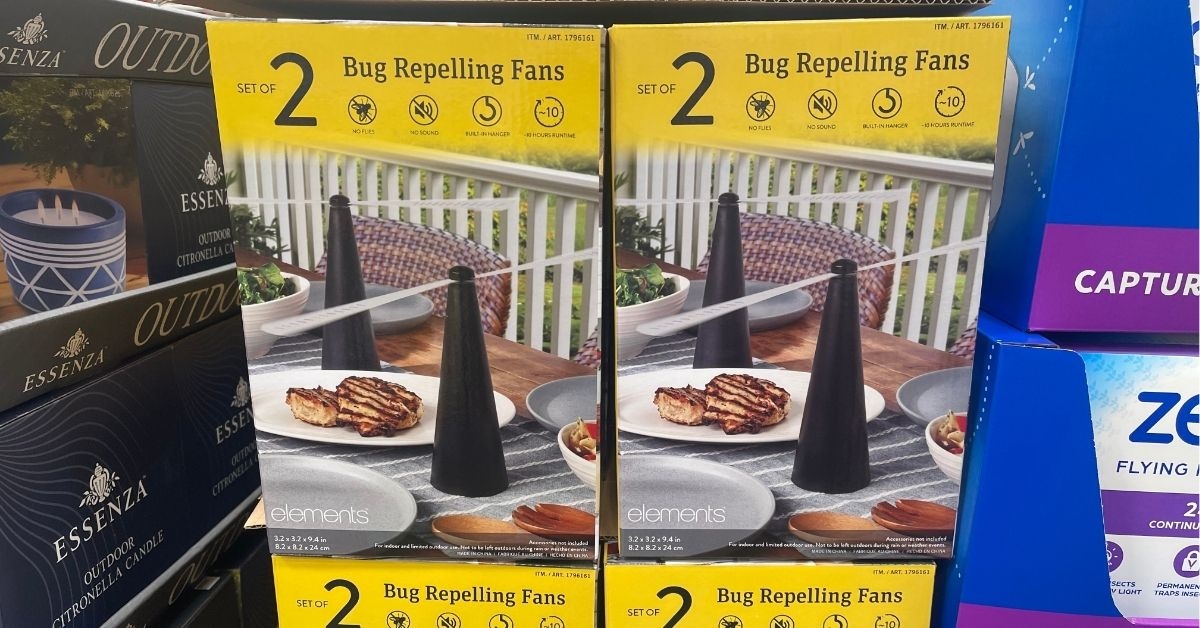 two boxes of bug repelling fans